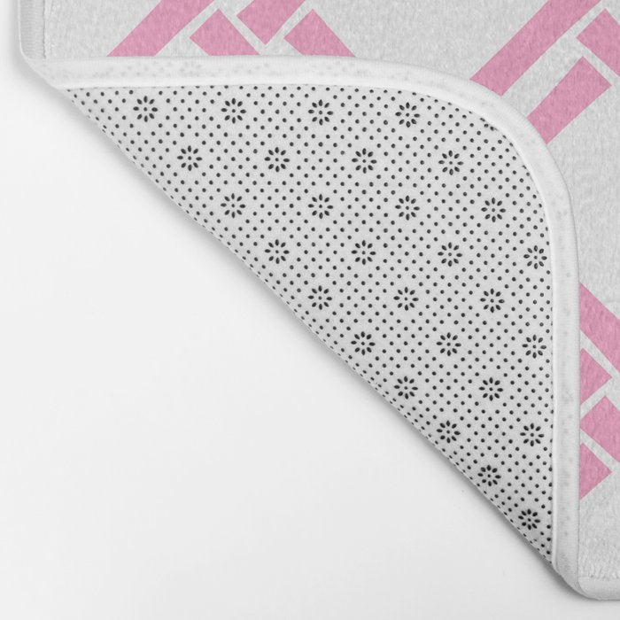 Classic Bamboo Trellis Pattern 291 Pink Bath Mat Gallery Image 2