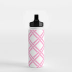 Classic Bamboo Trellis Pattern 291 Pink Water Bottle Gallery Image 2