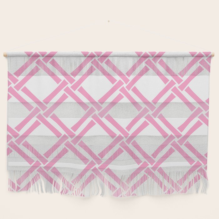 Classic Bamboo Trellis Pattern 291 Pink Wall Hanging Gallery Image 1