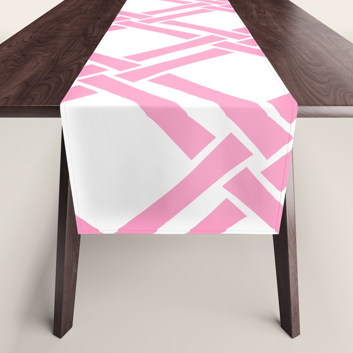 Classic Bamboo Trellis Pattern 291 Pink Table Runner Gallery Image 1