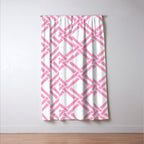 Classic Bamboo Trellis Pattern 291 Pink Window Curtain Gallery Image 3