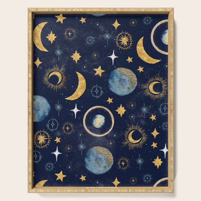 Starry night sky ABS 1 Serving Tray Gallery Image 1