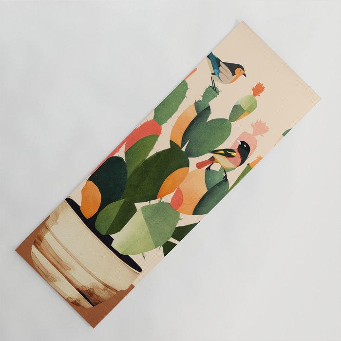 Cactus & Birds 1 Yoga Mat Gallery Image 1