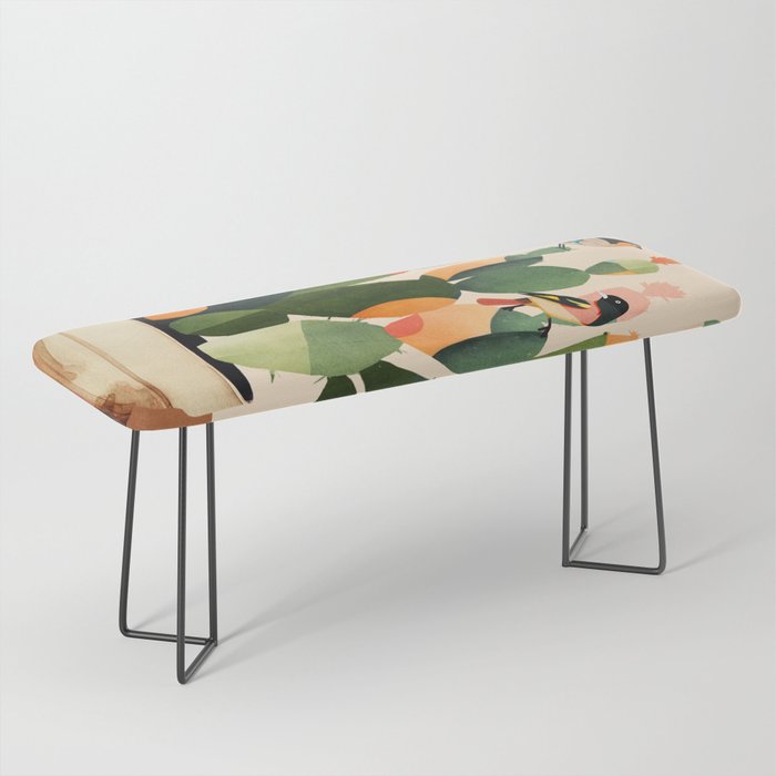 Cactus & Birds 1 Bench Gallery Image 1