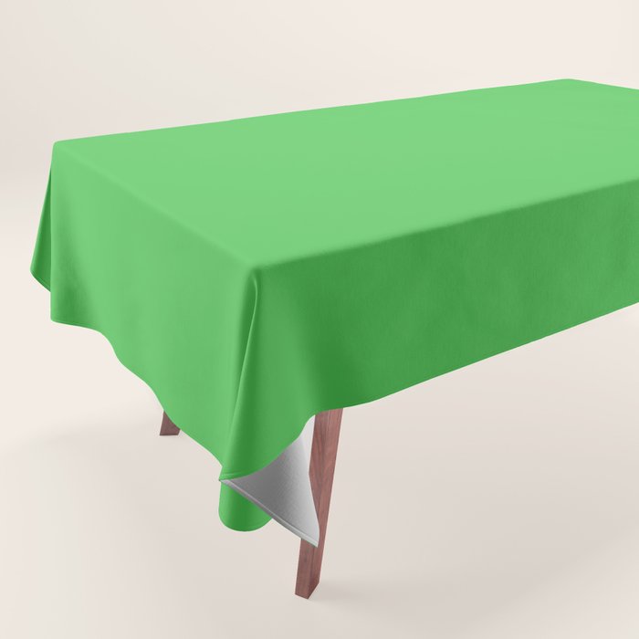 Solid Bright Kelly Green Color Tablecloth Gallery Image 1