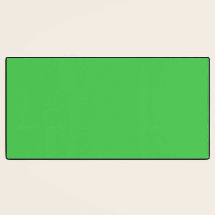 Solid Bright Kelly Green Color Desk Mat Gallery Image 3