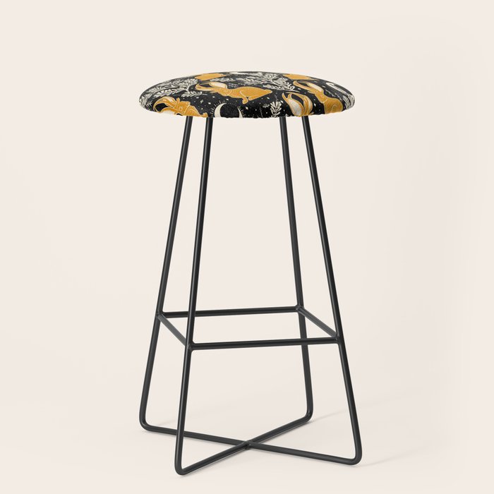 Jackalope - black & marigold  Stool Gallery Image 1