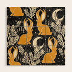 Jackalope - black & marigold  Wood Wall Art Gallery Image 1