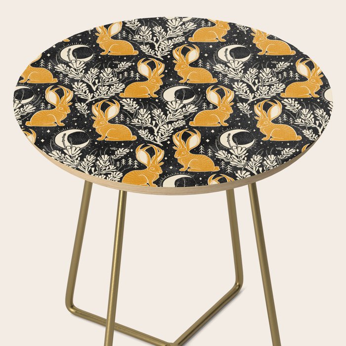 Jackalope - black & marigold  Side Table Gallery Image 2
