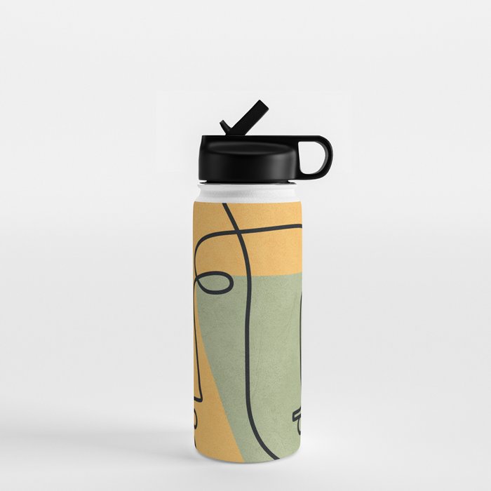 Abstract Faces 19 Water Bottle Gallery Image 1