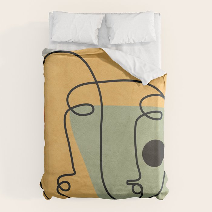 Abstract Faces 19 Duvet Cover Gallery Image 1