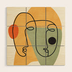 Abstract Faces 19 Wood Wall Art Gallery Image 1