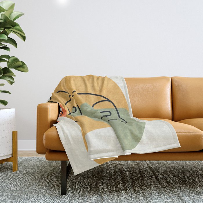 Abstract Faces 19 Throw Blanket Gallery Image 1