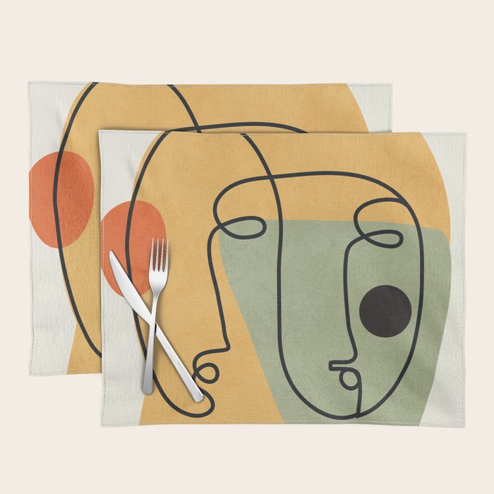 Abstract Faces 19 Placemat Gallery Image 1
