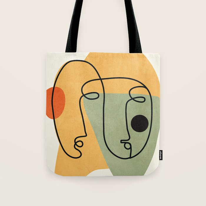 Abstract Faces 19 Tote Bag Gallery Image 1