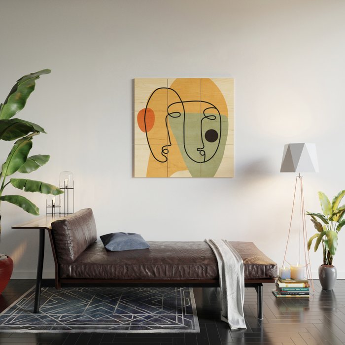 Abstract Faces 19 Wood Wall Art Gallery Image 2