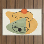 Abstract Faces 19 Outdoor Rug Gallery Image 1