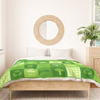 Green eco friendly nature geometric mosaic pattern Duvet Cover Gallery Image 3