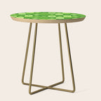 Green eco friendly nature geometric mosaic pattern Side Table Gallery Image 1