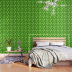 Green eco friendly nature geometric mosaic pattern Wallpaper Gallery Image 3
