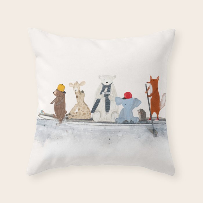 little big surfboard Throw Pillow Gallery Image 6