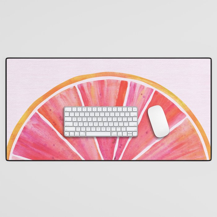 Sunny Grapefruit Watercolor Desk Mat Gallery Image 1