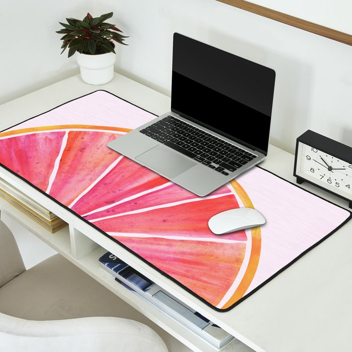Sunny Grapefruit Watercolor Desk Mat Gallery Image 2