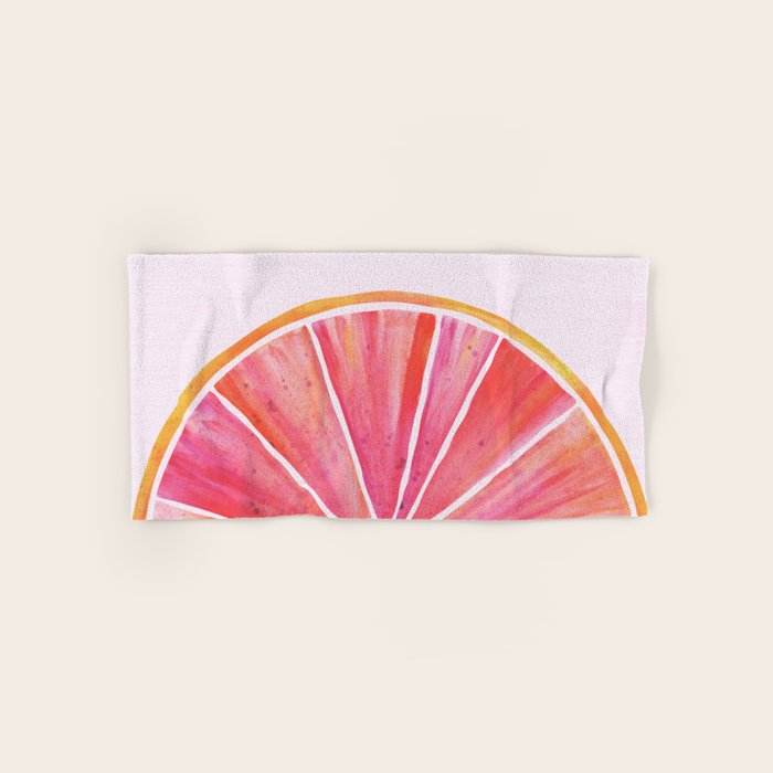 Sunny Grapefruit Watercolor Bath Towel Gallery Image 1
