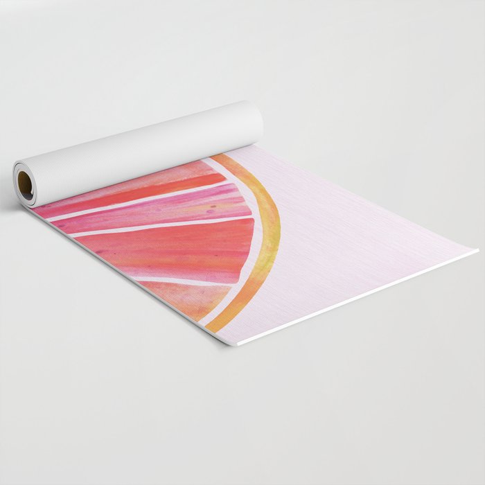 Sunny Grapefruit Watercolor Yoga Mat Gallery Image 2