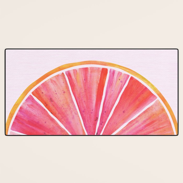 Sunny Grapefruit Watercolor Desk Mat Gallery Image 3