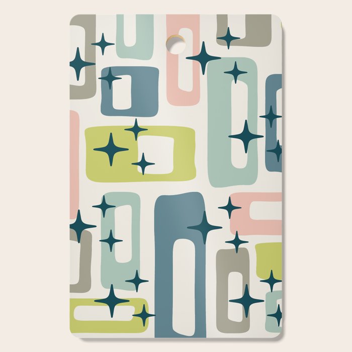Mid Century Modern Abstract Pattern 236 Mid Mod Googie Cutting Board Gallery Image 1