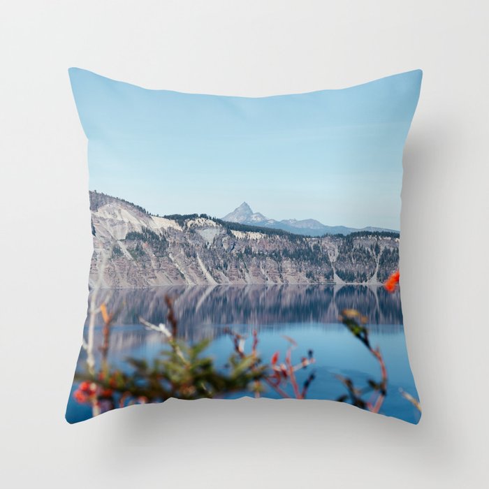 Thielsen from Crater Lake Throw Pillow Gallery Image 6