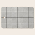 Large Grid Pattern - Grey Cutting Board Gallery Image 1