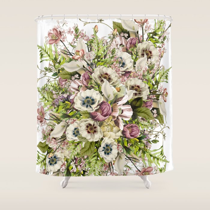 Messina Vintage Floral Shower Curtain Gallery Image 1