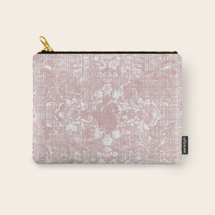 Antique French Oriental Faded Rose Carry All Pouch Gallery Image 1