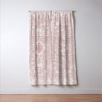 Antique French Oriental Faded Rose Window Curtain Gallery Image 3