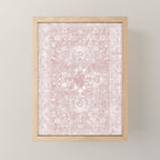 Antique French Oriental Faded Rose Mini Art Print Gallery Image 1
