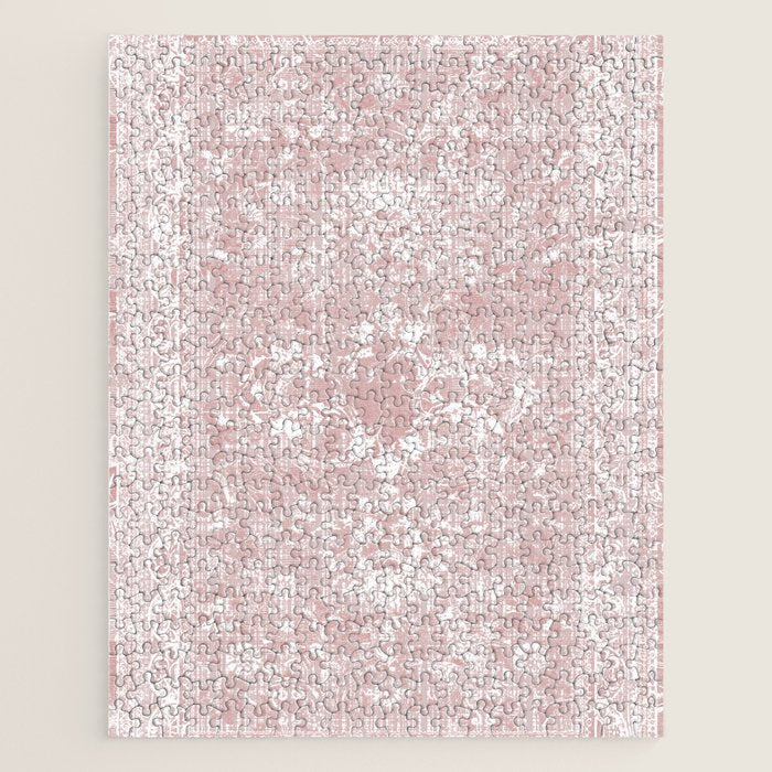 Antique French Oriental Faded Rose Jigsaw Puzzle Gallery Image 1