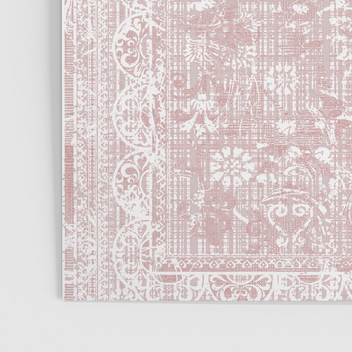 Antique French Oriental Faded Rose Poster Gallery Image 3