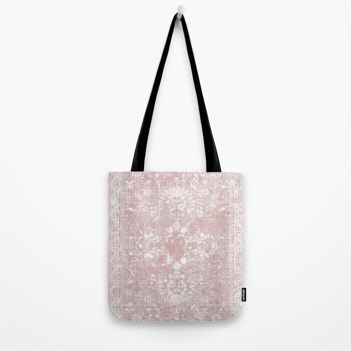 Antique French Oriental Faded Rose Tote Bag Gallery Image 2