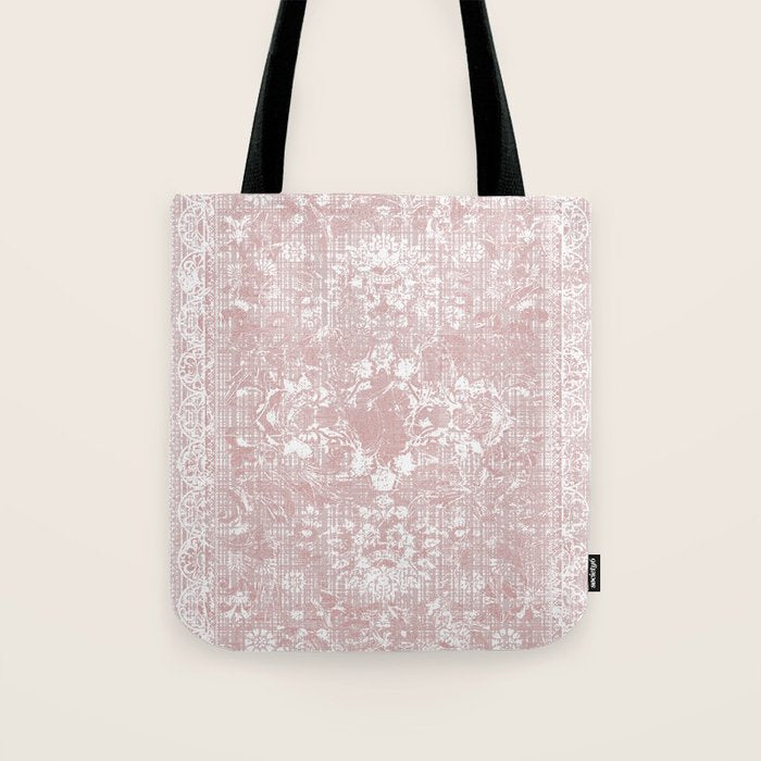 Antique French Oriental Faded Rose Tote Bag Gallery Image 1