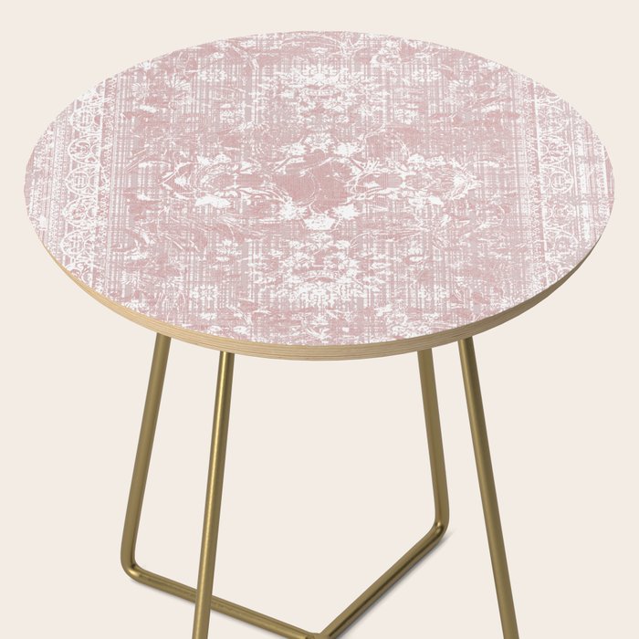 Antique French Oriental Faded Rose Side Table Gallery Image 2