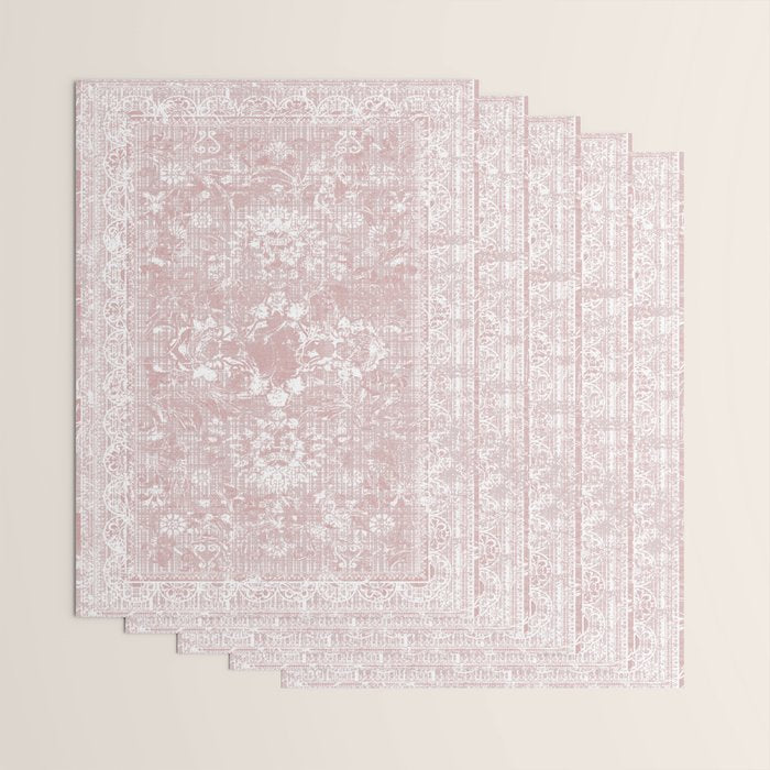 Antique French Oriental Faded Rose Wrapping Paper Gallery Image 3