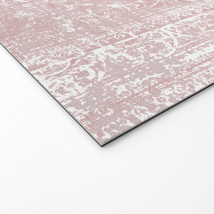 Antique French Oriental Faded Rose Welcome Mat Gallery Image 2