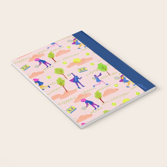 Let's Play Tennis in Peachy Pink Notebook Gallery Image 3