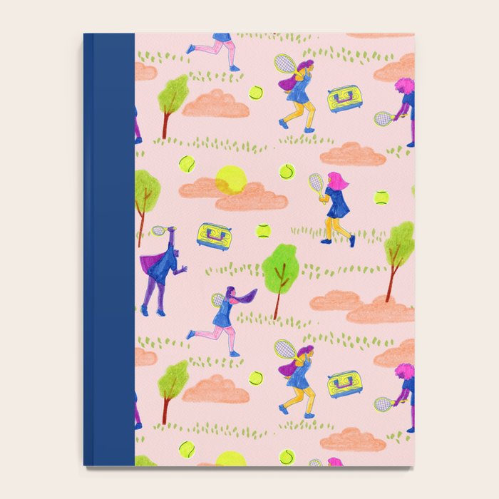 Let's Play Tennis in Peachy Pink Notebook Gallery Image 4