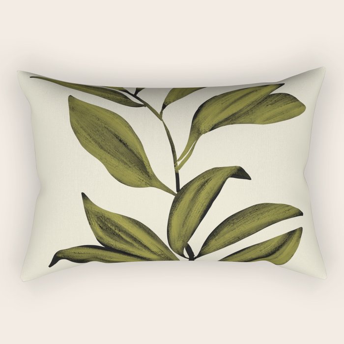 Abstract Art /Minimal Plant 82 Rectangular Pillow Gallery Image 2