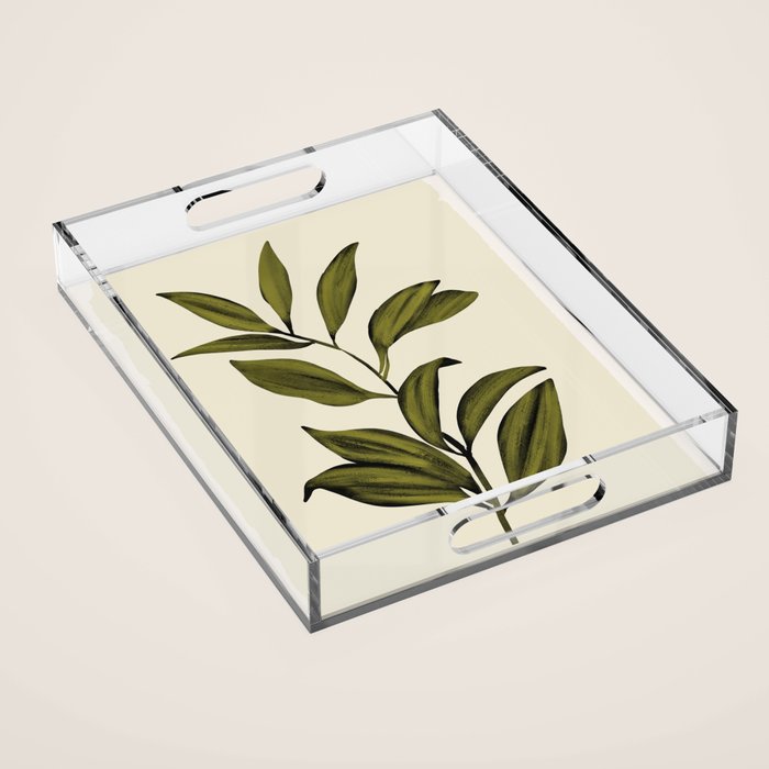 Abstract Art /Minimal Plant 82 Acrylic Tray Gallery Image 1