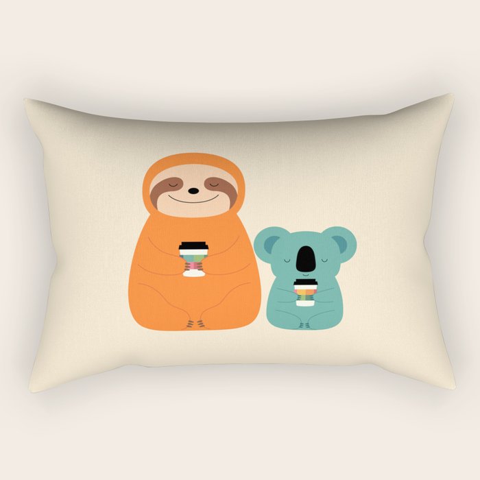 Coffee Buddy Rectangular Pillow Gallery Image 1