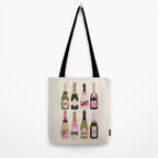 French Champagne Collection - Pink & Green Tote Bag Gallery Image 2